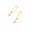 Colette Pearl Hoop Earrings -Home Furnishings Store ColettePearlHoopEarrings1