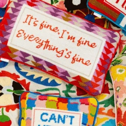 Everything's Fine Needlepoint Pillow -Home Furnishings Store Everything sFineNeedlepointPillow3