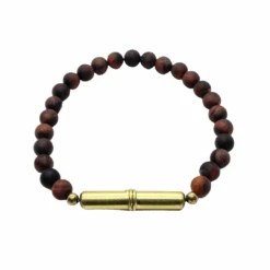 Flint Beaded Single- Red Jasper Large