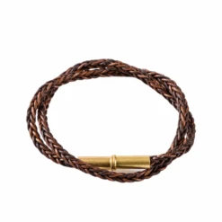 Flint Braid Bracelet- Brown Bolo L