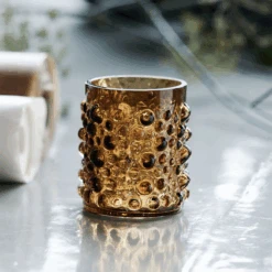 Home Furnishings Store -Home Furnishings Store FoamGlassTealightHolder Amber Small2