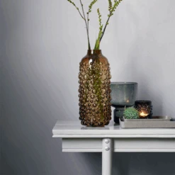 Home Furnishings Store -Home Furnishings Store FoamGlassVase Amber Large2