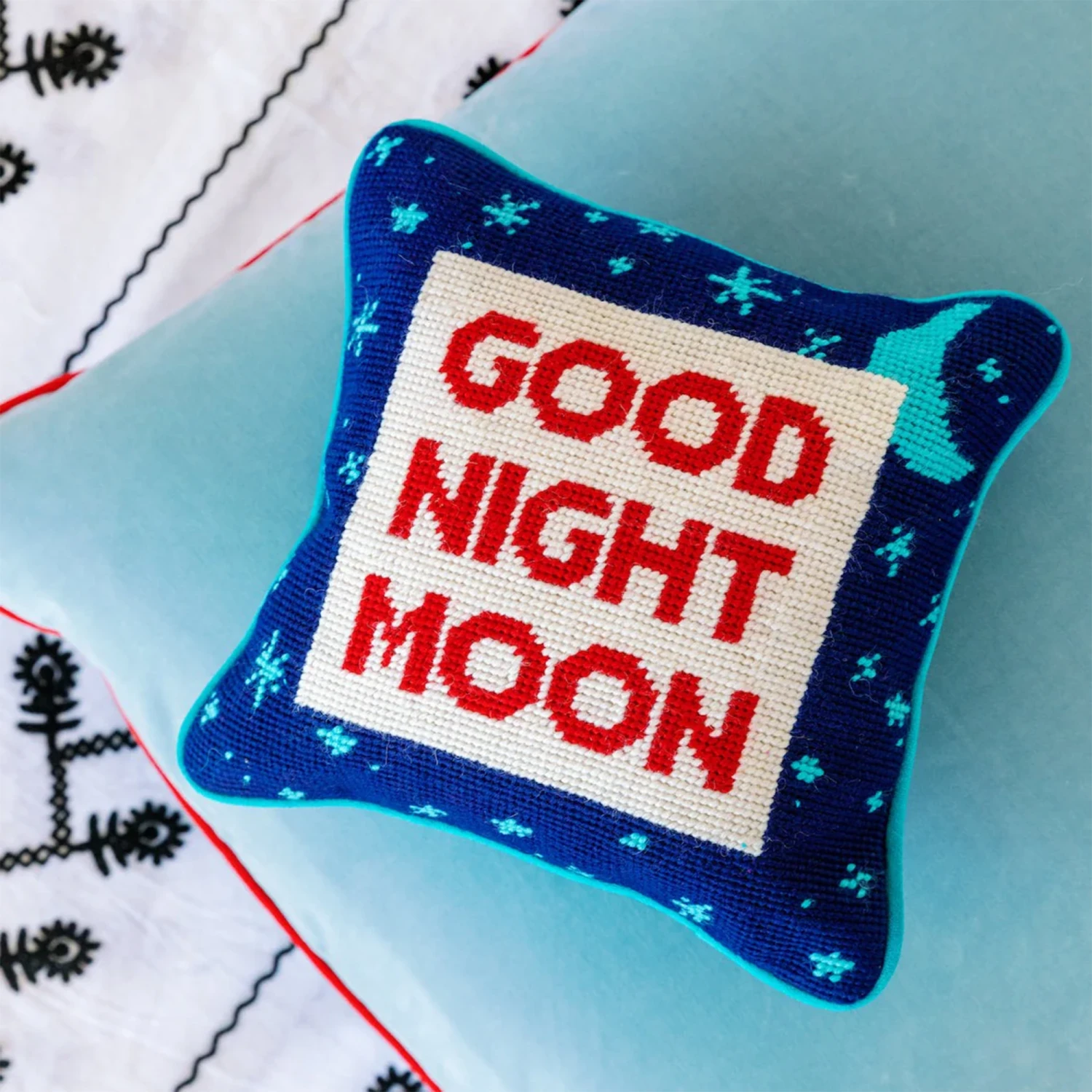 Good Night Moon Needlepoint Pillow 5 Good Night Moon Needlepoint Pillow - Image 3