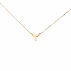 Initial Necklace - T