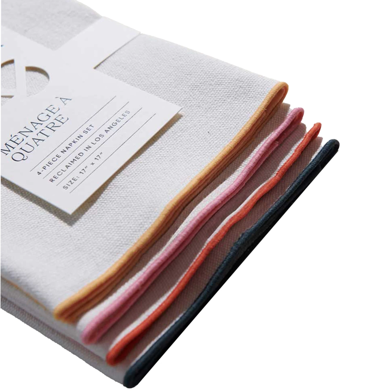 Rainbow Burlap Napkin Set 4 Rainbow Burlap Napkin Set - Image 2