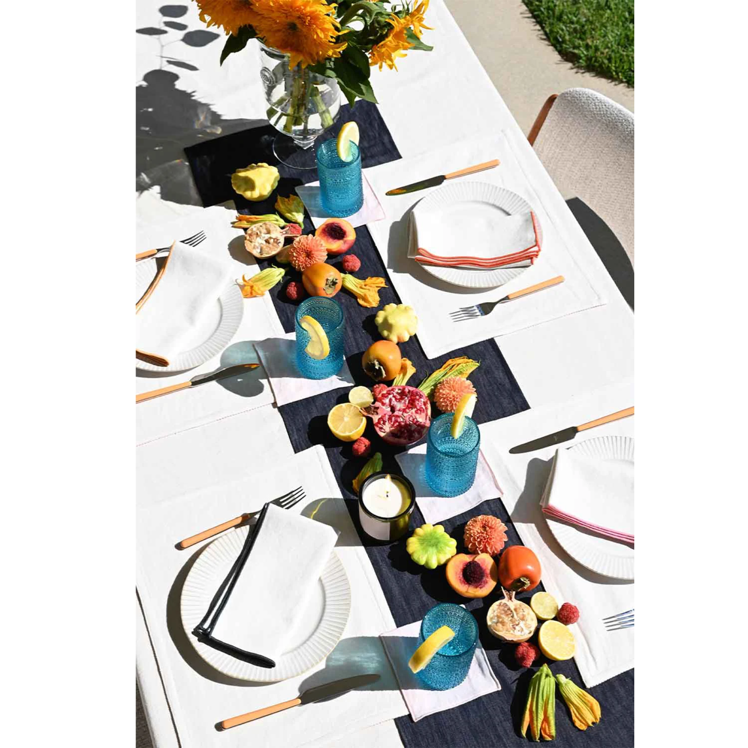 Rainbow Burlap Napkin Set 6 Rainbow Burlap Napkin Set - Image 4