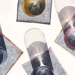 Rainbow Chambray Cocktail Napkin Set -Home Furnishings Store RainbowChambrayCocktailNapkinSet4