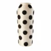 Spotted Large Tall Vase - Cream With Black Spots -Home Furnishings Store SpottedLargeTallVase CreamwithBlackSpots