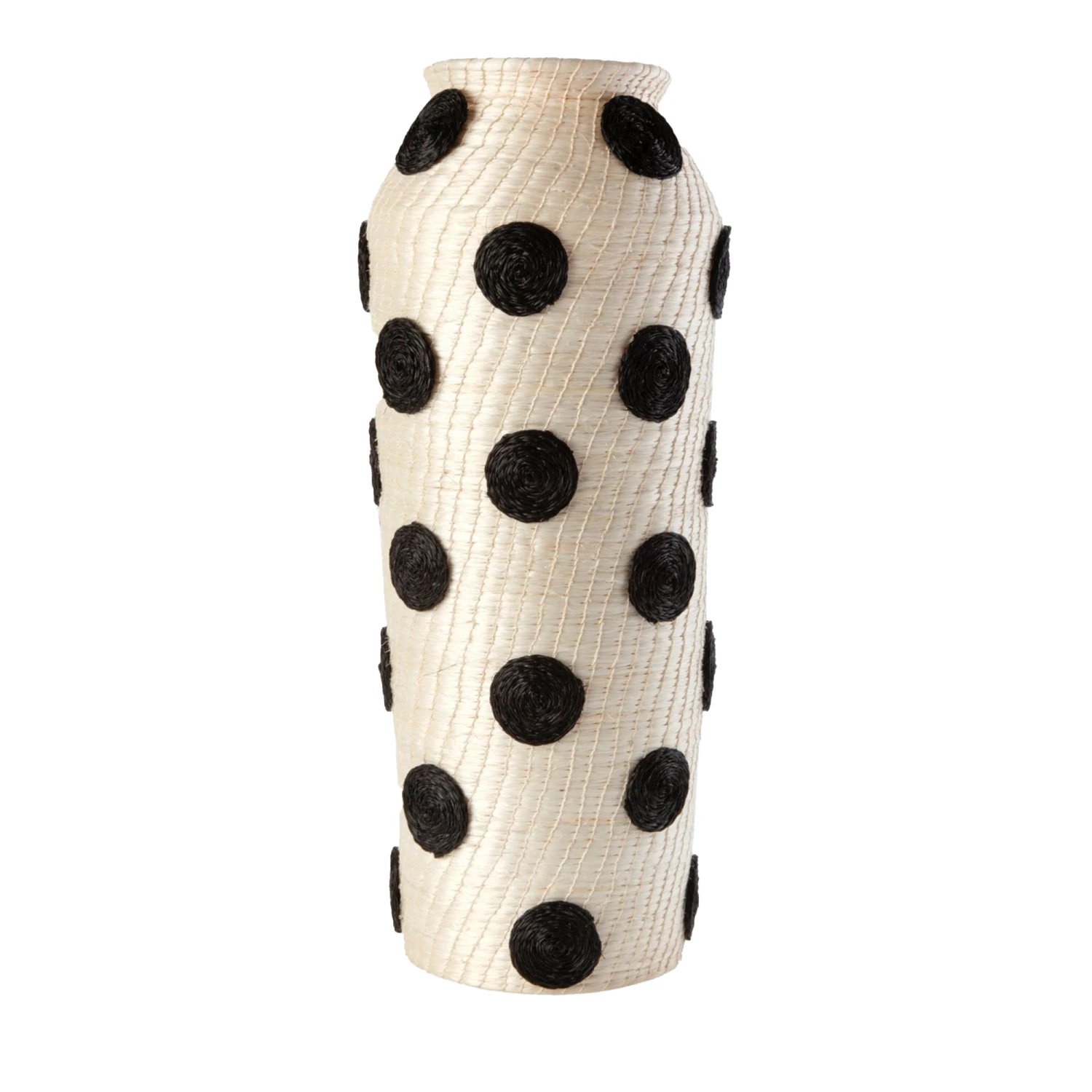 Spotted Large Tall Vase - Cream With Black Spots 3 Spotted Large Tall Vase - Cream With Black Spots
