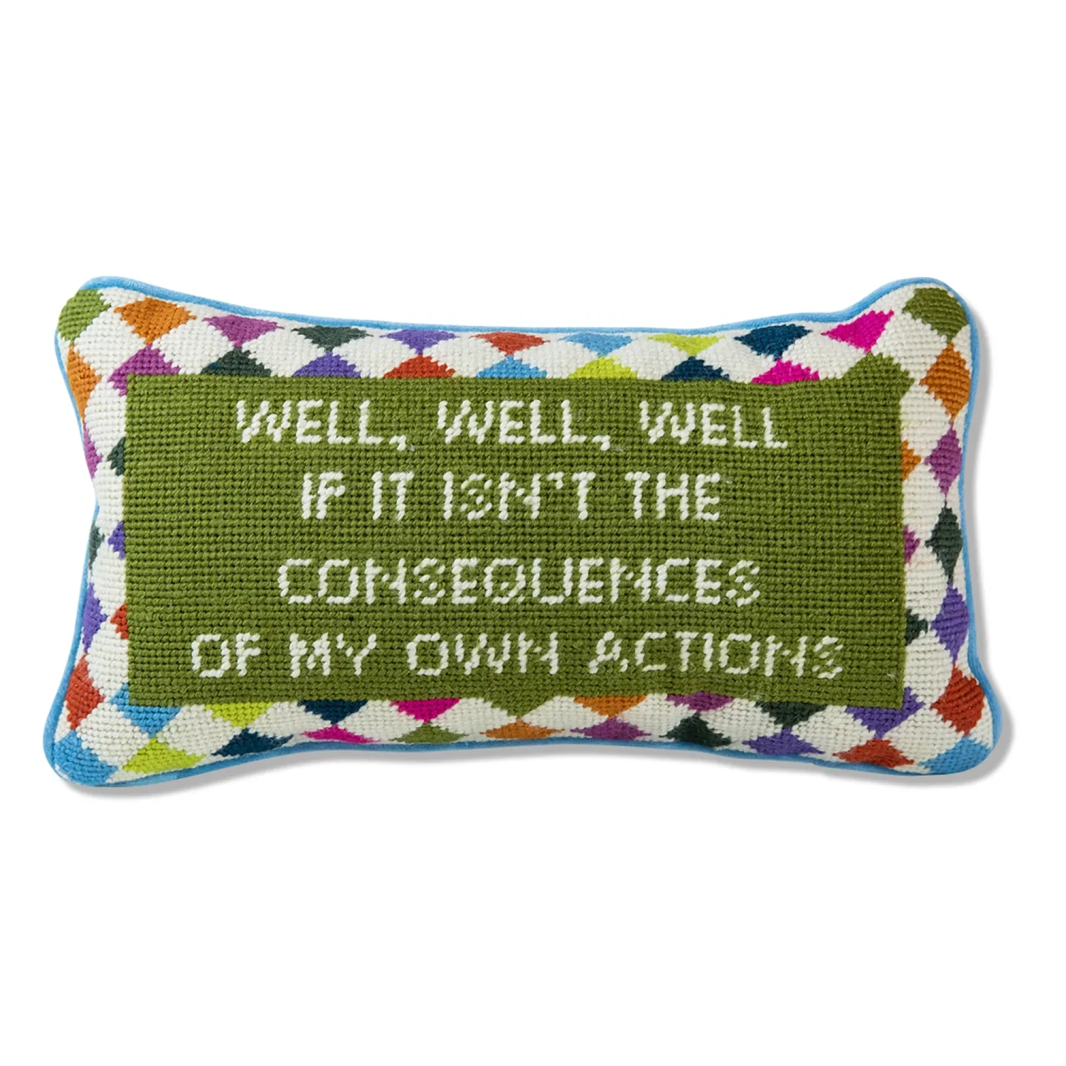 Well Well Well Needlepoint Pillow 3 Well Well Well Needlepoint Pillow