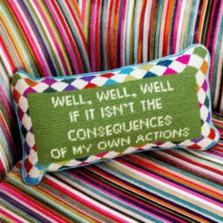 Well Well Well Needlepoint Pillow 7 Well Well Well Needlepoint Pillow -Home Furnishings Store WellWellWellNeedlepointPillow2