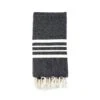Natural Striped Hand Towel - Charcoal -Home Furnishings Store black hand towel
