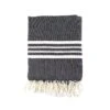 Natural Striped Bath Towel - Charcoal 2 Natural Striped Bath Towel - Charcoal -Home Furnishings Store blackbathtowel