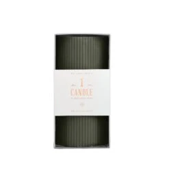 Fancy Pillar Candle - Moss -Home Furnishings Store moss pillar box